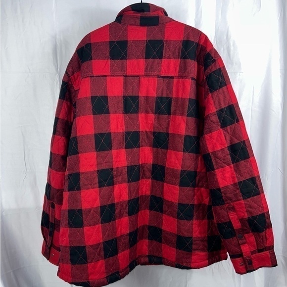 George Jacket Fleece Lined Long Sleeve Buffalo Check Plaid Winter Jacket - Picture 7 of 11